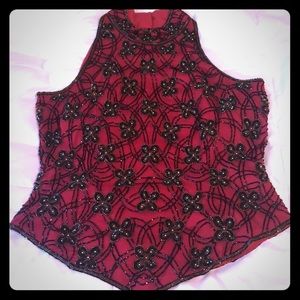 Papell Boutique Sequined Top